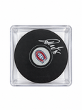 Jakub Dobes #75 – Autographed Montreal Canadiens puck – COA