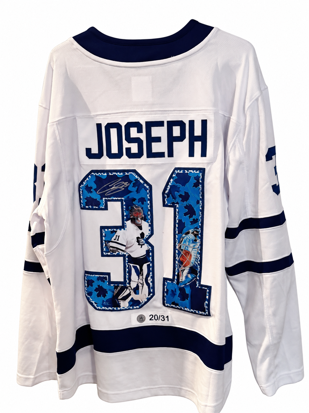 Curtis Joseph #31 – Fanatics breakaway "art jersey" Chandail autographié – AJ Sports COA