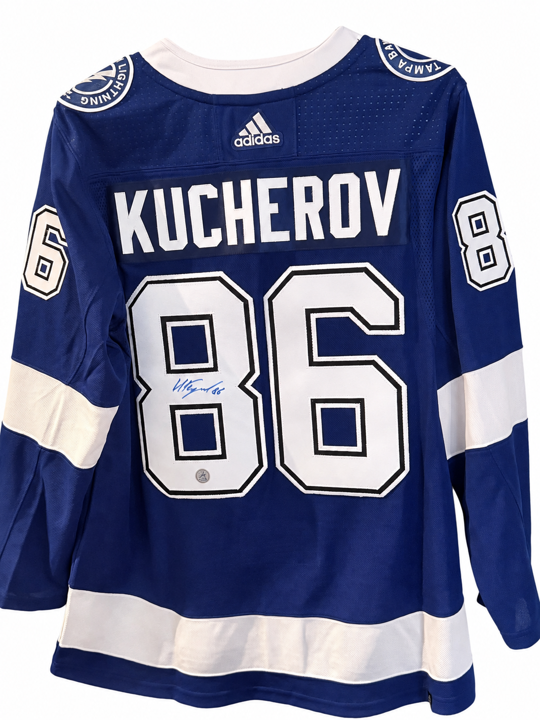 Nikita Kucherov #86 – Chandail adidas autographié – AJ Sports COA