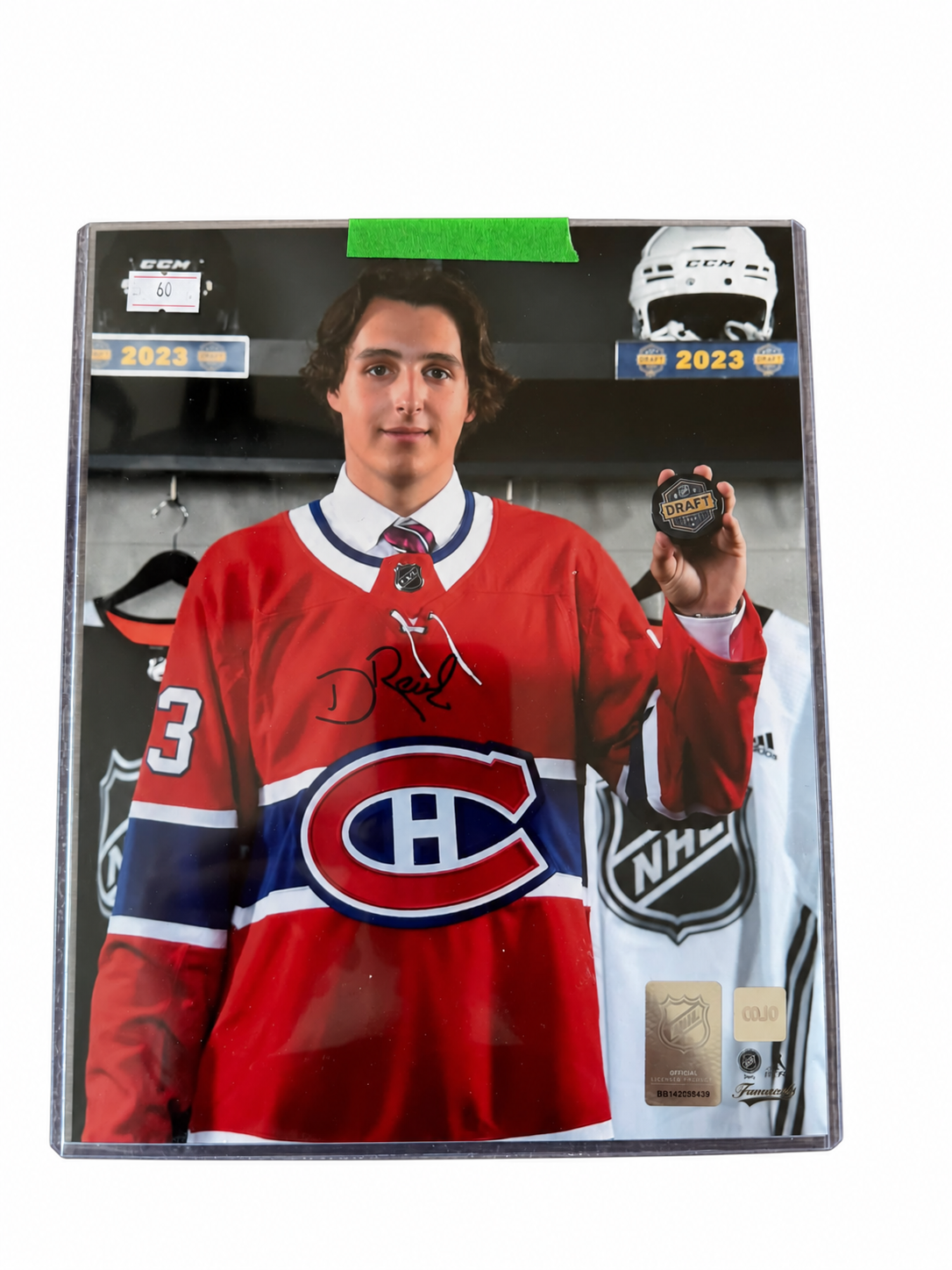 David Reinbacher – Photo 8x10 « Draft Day 2 » autographiée – COA