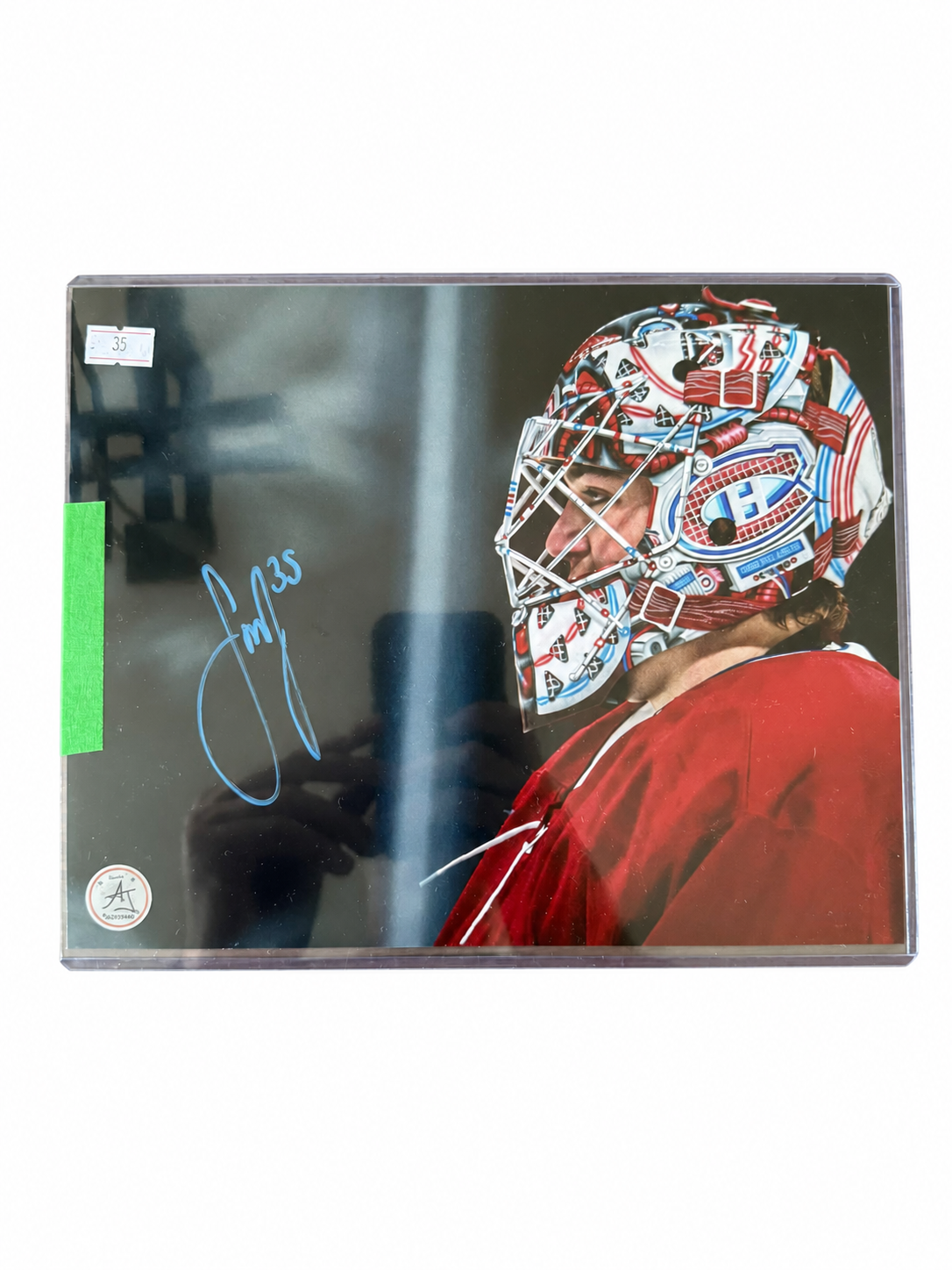 Samuel Montembeault – Photo 8x10 « Face » autographiée – COA