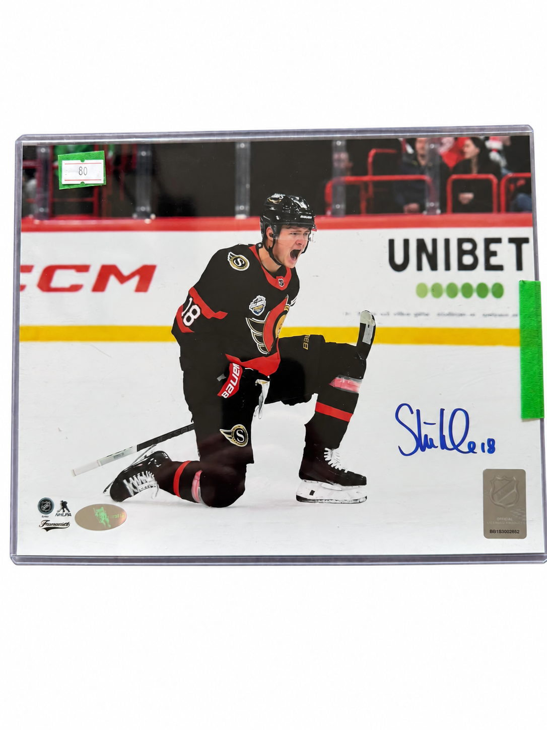 Tim Stützle – Photo 8x10 « Celebration » autographiée – COA