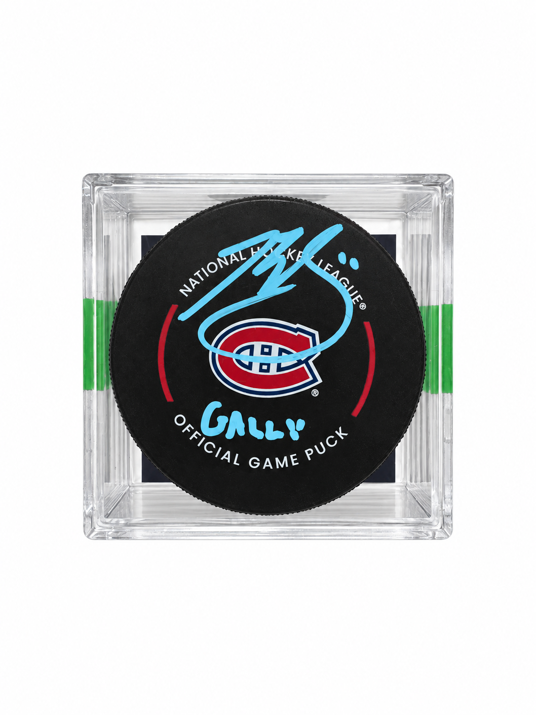 Brendan Gallagher – Rondelle « Official Puck » autographiée avec inscription « Gally » – COA