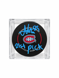 Michael Hage – Autographed "Official Puck" with "21st Pick" inscription – COA