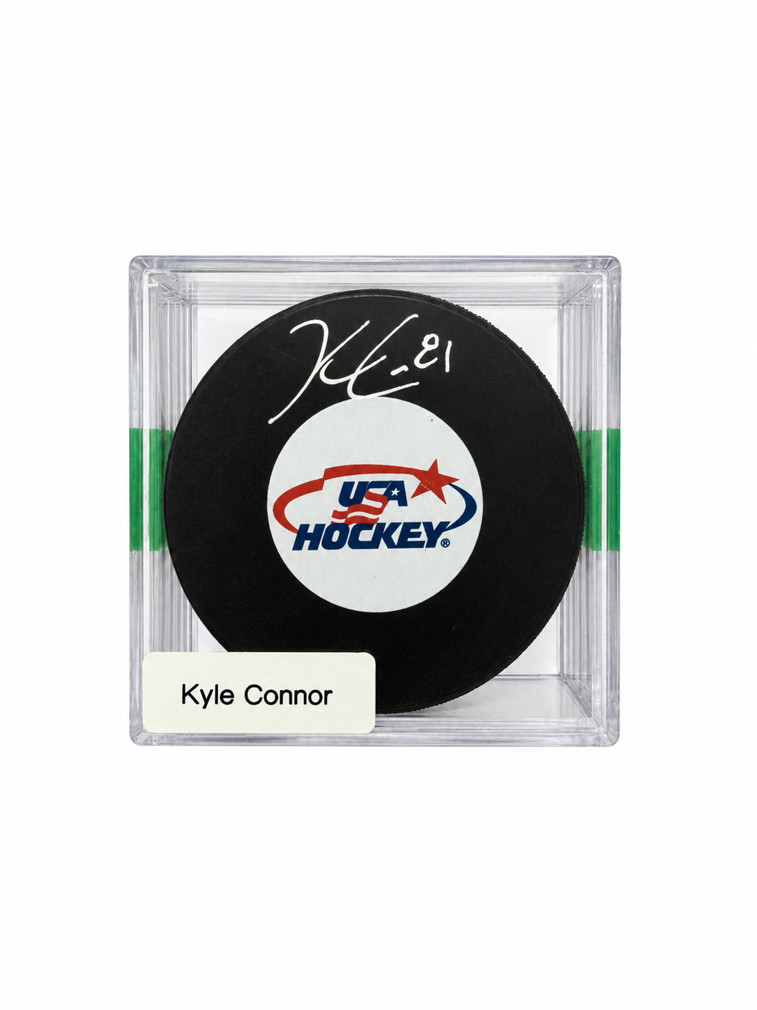 Kyle Connor – Autographed “USA” Puck – COA