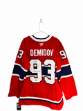 Ivan Demidov #93- Fanatics Premium Chandail domicile autographié- inscription "first goal"
